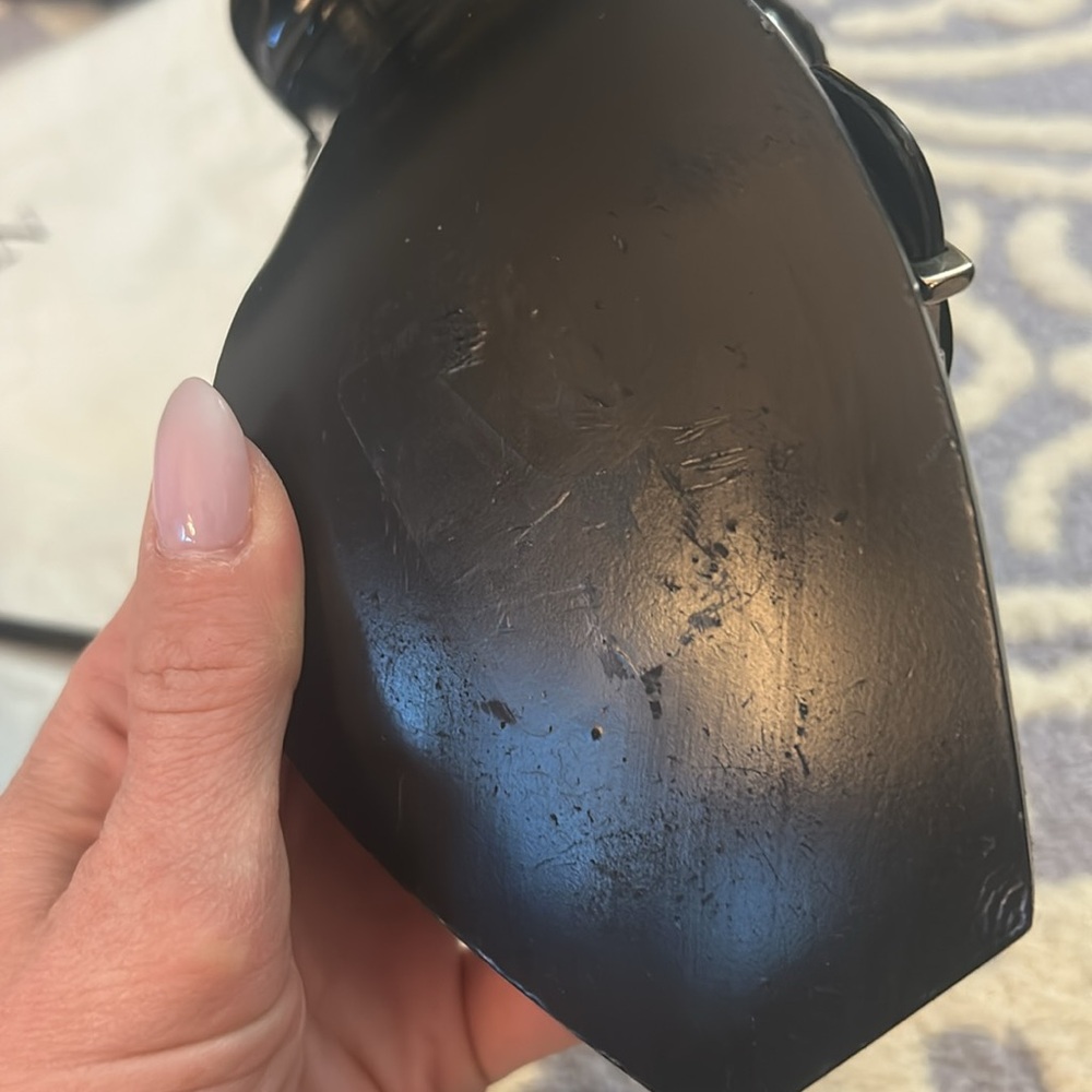 Alexander McQueen Women's Heeled Buckle Black Sandals Size 40 (Msrp $1,090) - Picture 12 of 14